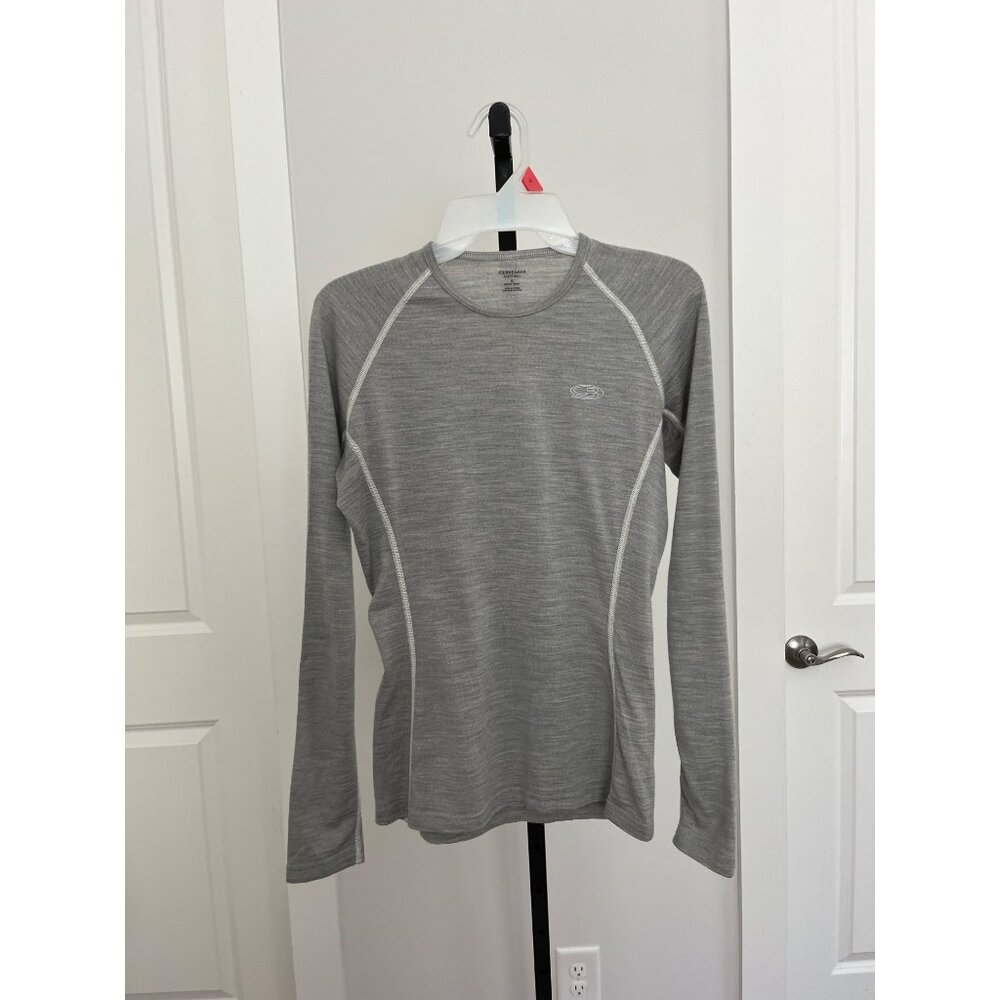 Icebreaker Merino Long Sleeve Base Layer in Gray Size S